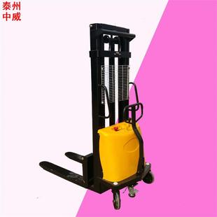 供应半电动堆高车 中威电动液压叉车 半电动装卸升高叉车