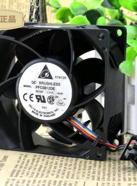 台达 PFC0812DE 8CM 12V 3.30A 8038 4线PWM 大风量暴力 增压风扇