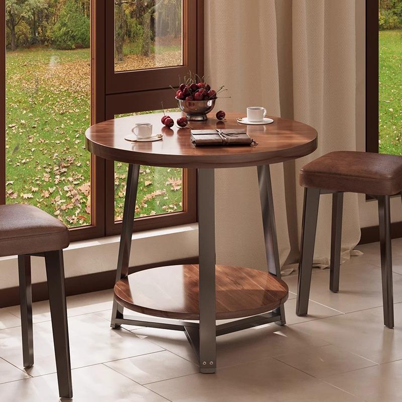 茶几客厅家用小户型小桌子休闲阳台小圆桌简约茶桌会客接待洽谈桌