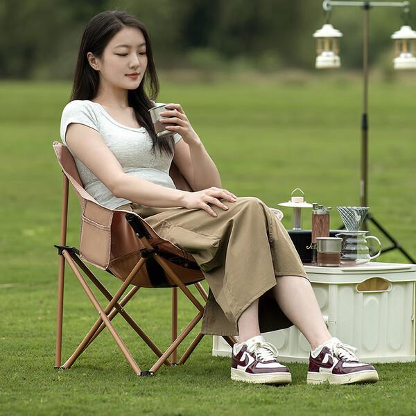 大迈折叠月亮椅 DM-2018 大迈折叠月亮椅-热带棕