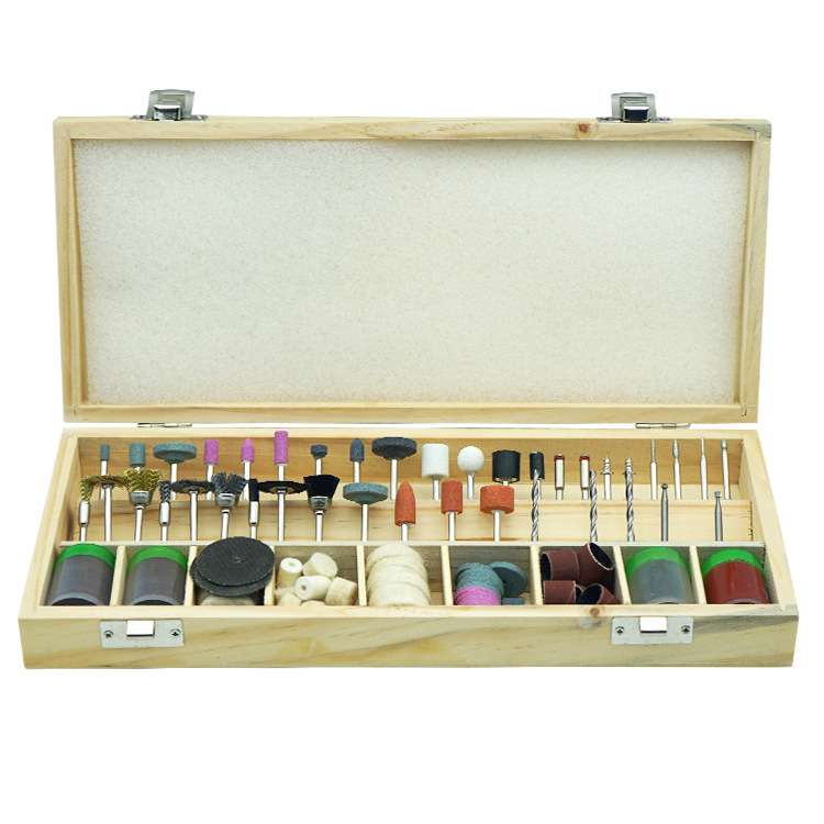 电磨机配件 200件木盒套装电磨头 切割打磨 抛光打磨头