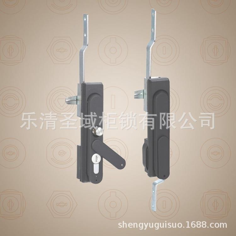 MS840-1G带铅封孔电气柜锁 平面连杆传动锁 镀锌钢栓双杆锁ms801