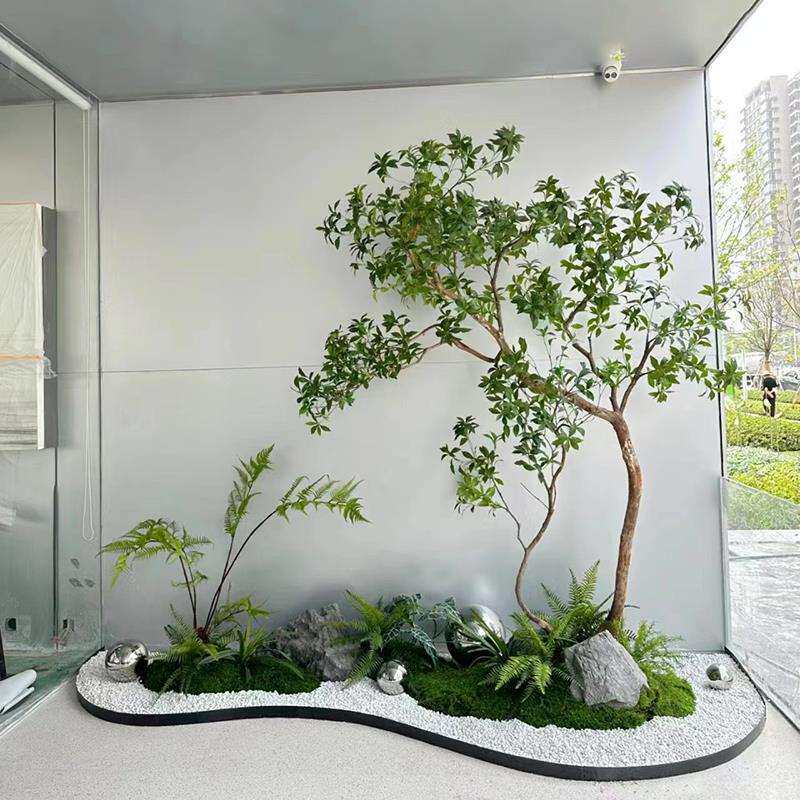 仿真马醉木室内造景橱窗大型装饰树北欧仿生植物假树简约景观摆件