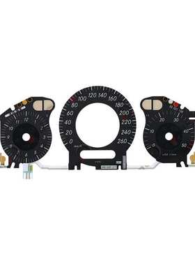 奔驰W211仪表纸黑色，260时速，5000转速