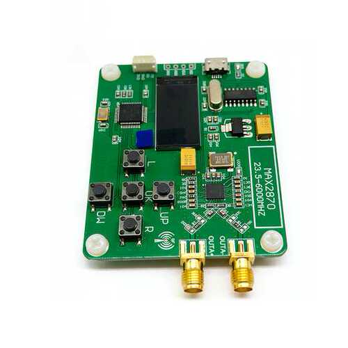 23.5-6000Mhz射频信号源MAX2870高精度0.001Mhz 0.96寸OLED屏串口