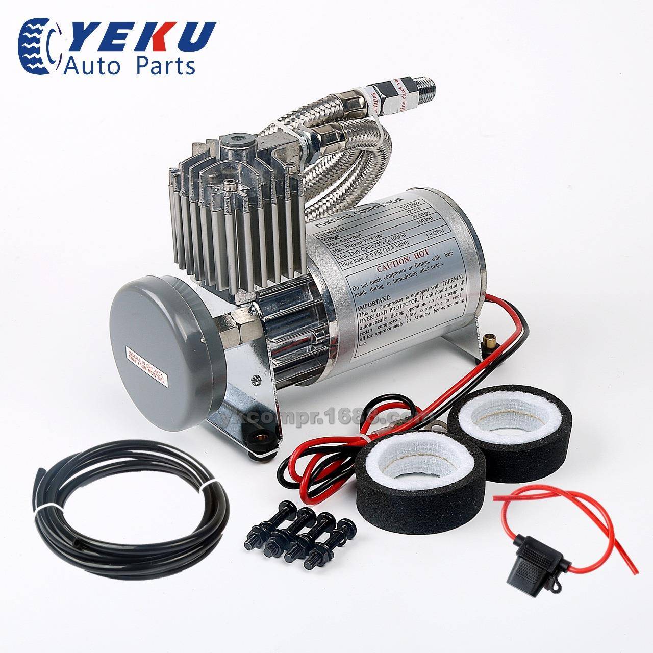 厂家热销12V汽车改装气泵不锈钢空压机车载充气泵150psi无油气泵