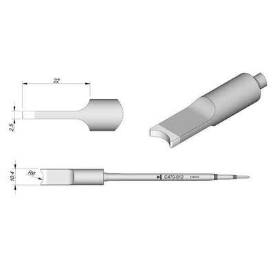 西班牙 JBC C470012 R.6 S1引线/连接器烙铁头 C470-012