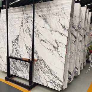 天然大理石板意大利白地板大花白色窗台石背景墙过门石台面楼梯