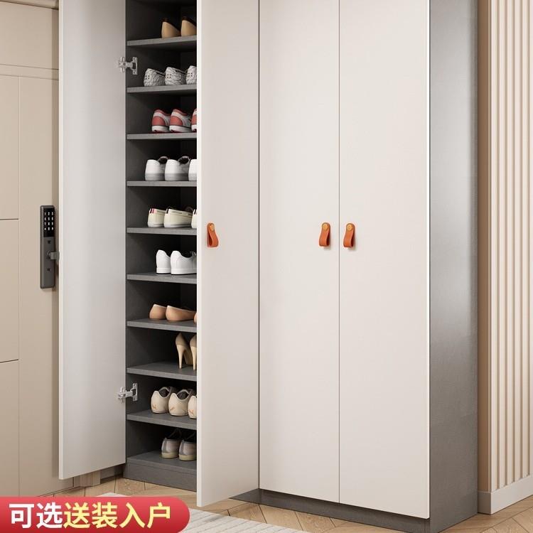 纯实木鞋柜家用室内门口外楼道入户玄关一体靠墙大容量鞋架走廊用