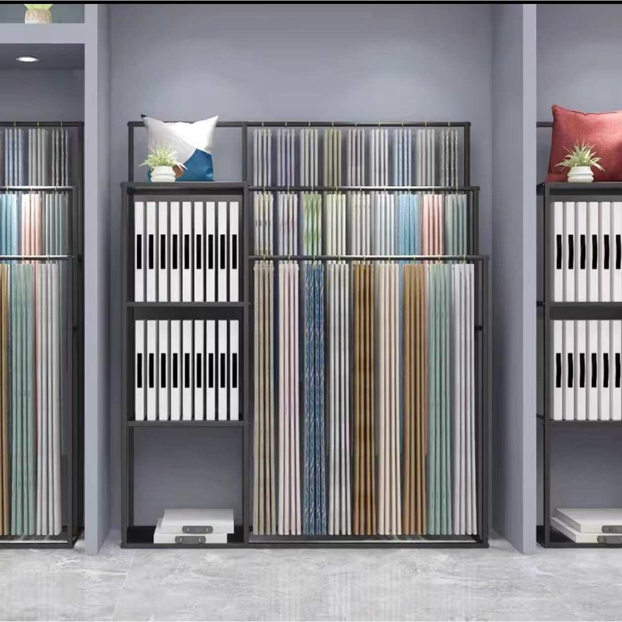窗帘小样帘吊卡版本抱枕组合展示架布艺家纺布料样品置物架落地式