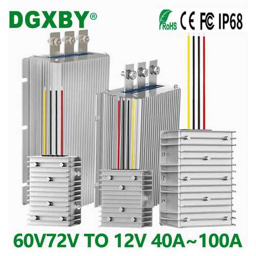 大功率60V72V转12V40A~100A直流降压转换器30~90V转12V适用于监控