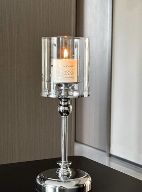 蜡烛烛台轻奢高档家居电视柜酒柜装饰玄关客厅摆R件现代办公室高