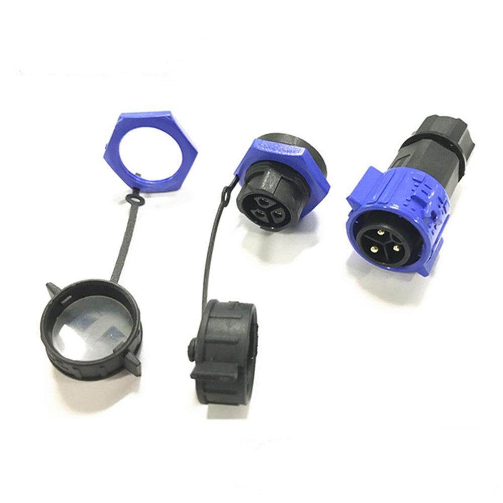 厂家供应 M19防水接头带防水盖子 2 3 4 5 6 7 8芯防水航空插头