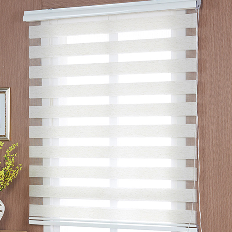 卷帘韩式柔纱帘h加厚双层办公室百叶窗帘卧室厨房阳台免打孔遮光