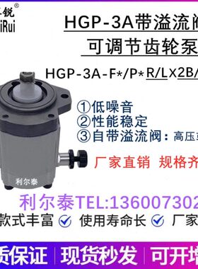 HGP-3A/2A/1A-F6/8/11/14/17/19/23/25/28/PR/LX2B调压齿轮泵赛锐