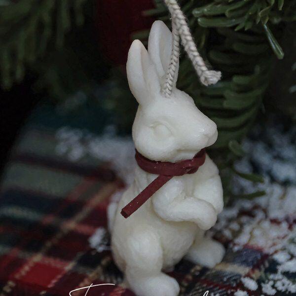 兔雪圣诞香薰蜡烛日年兔年《丛林节少女心》兔子摆件新生日礼物盒