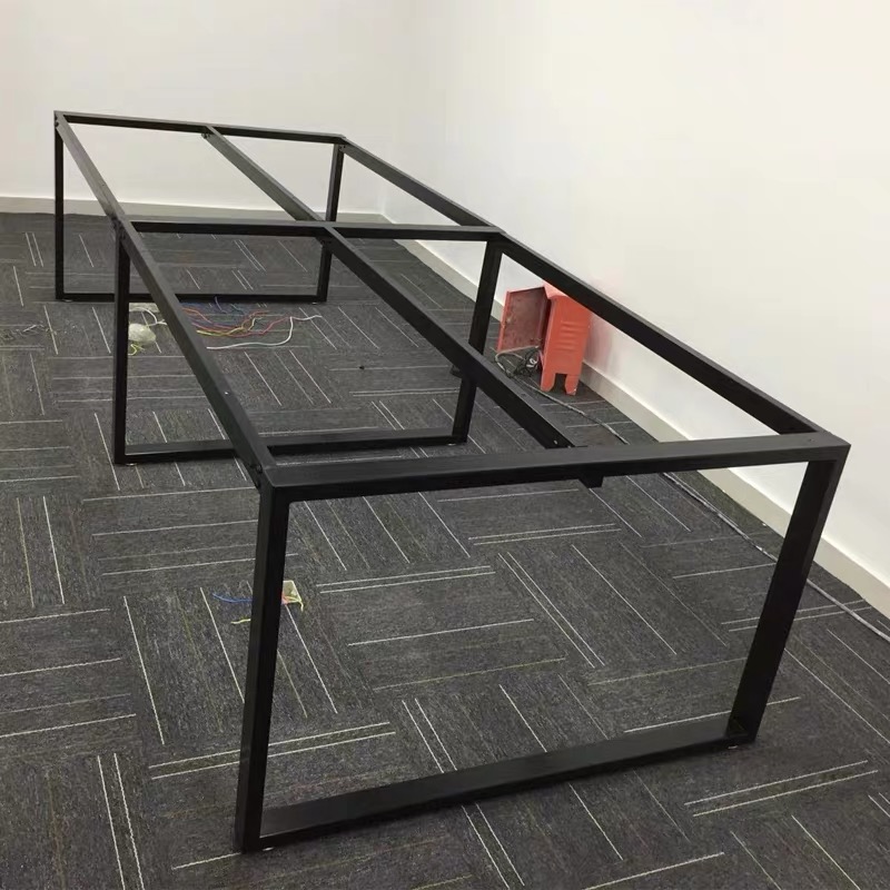 岩板桌腿支架现代办公桌桌架金属桌脚职员桌架铁架会议.桌桌脚定