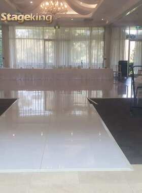 耐磨胶合板黑白色承重1000kg时装演出婚庆舞池板Wood Dance Floor