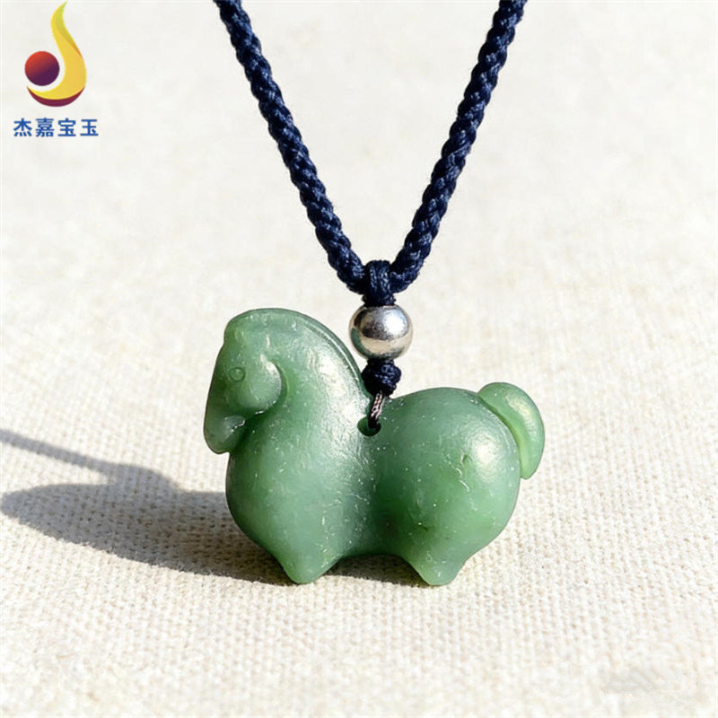 【马到成功】天然和田玉碧玉平安立体挂件方糖吊坠复古男女礼物