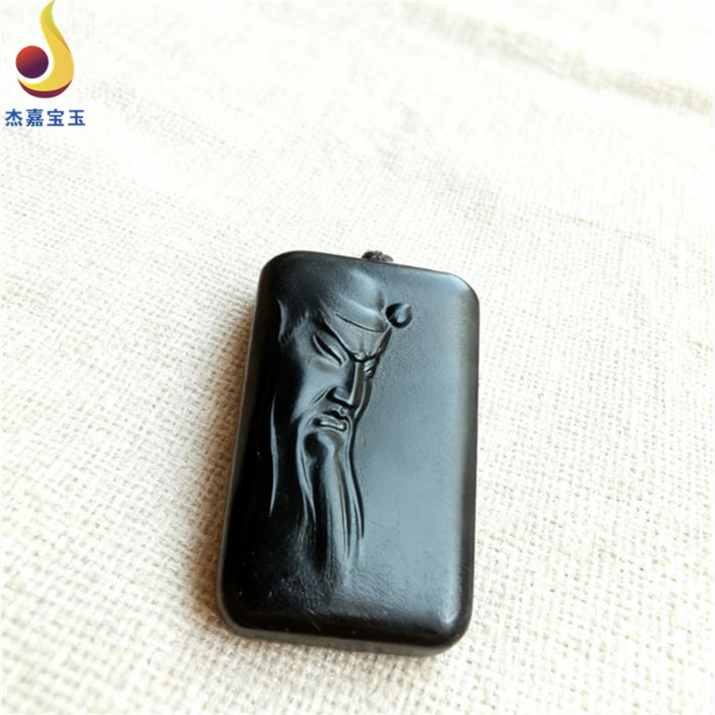 【武财神】和田玉关公吊坠男女款礼物忠义关公玉牌玉牌挂件带证书