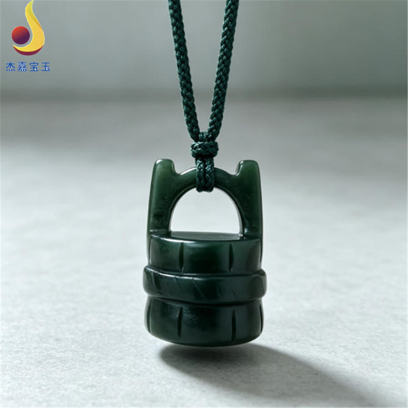 【聚财桶】天然老和田玉水桶吊坠小挂件老玉古玉器玉坠男女带证书
