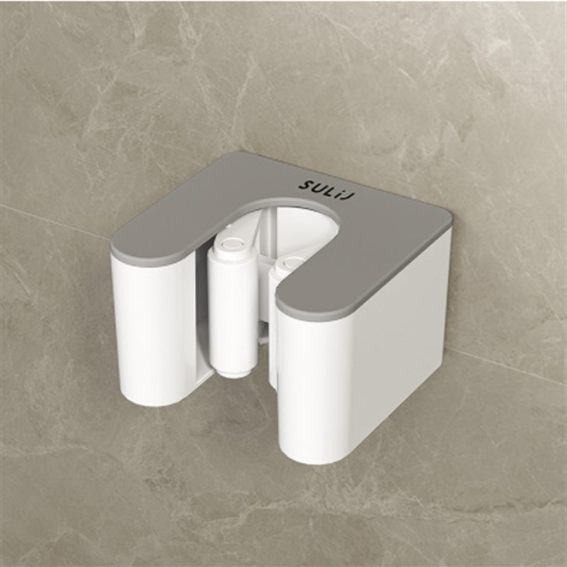 拖把扫把终于不乱l了!!免打孔吸盘壁挂拖把夹架浴室卫生间阳台架