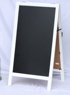孤品美式仿古木制双面折叠落地黑板广告牌店铺用宣传板广告展示牌
