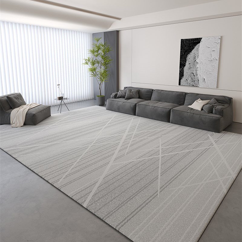 现代简约客厅e沙发茶几毯2024新款卧室床边地毯防滑免洗可裁剪地