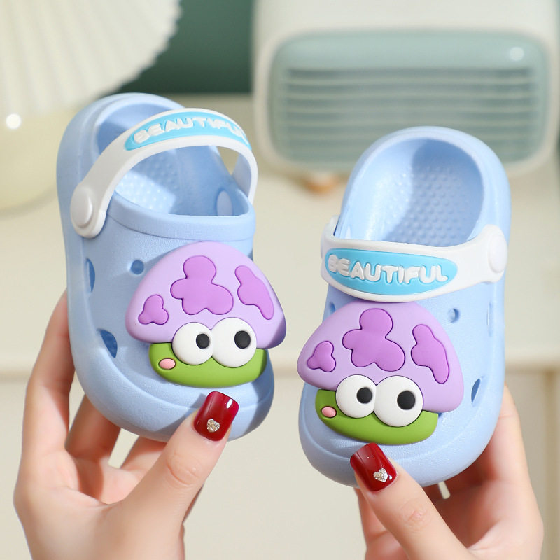 儿童凉拖鞋夏季男童卡通透气小童软底幼儿外穿小孩防滑浴室洞洞鞋