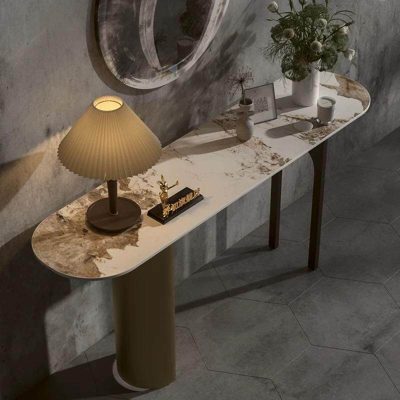 玄关柜极简欧岩板窄桌轻奢现代靠墙长条案客厅入户高端玄关