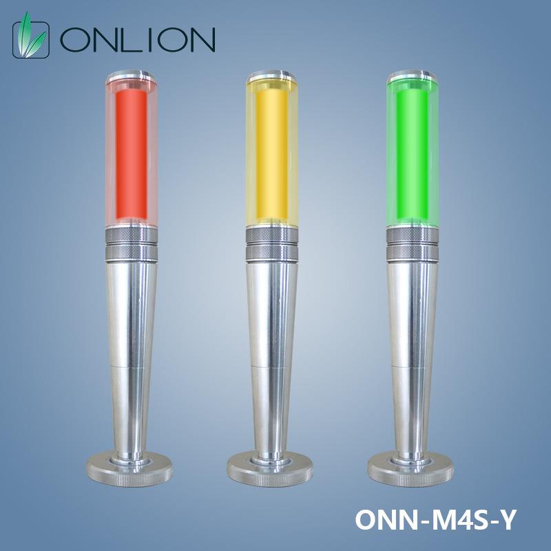 ONN欧恩三色警示灯M4S-Y亚克力导光柱 单层机床三色灯 设备指示灯