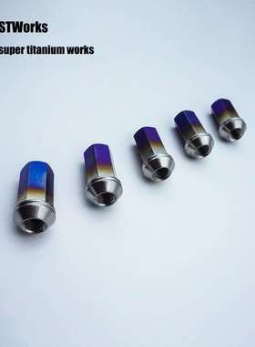 【工厂】汽车轮毂螺栓TC4烧蓝色 汽车改造 钛螺栓
