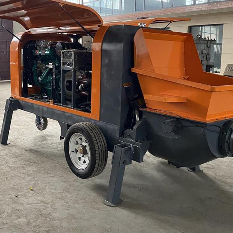 矿用混凝土输送泵二次结构柱泵建筑上料机二次构造砂浆浇泵地泵车