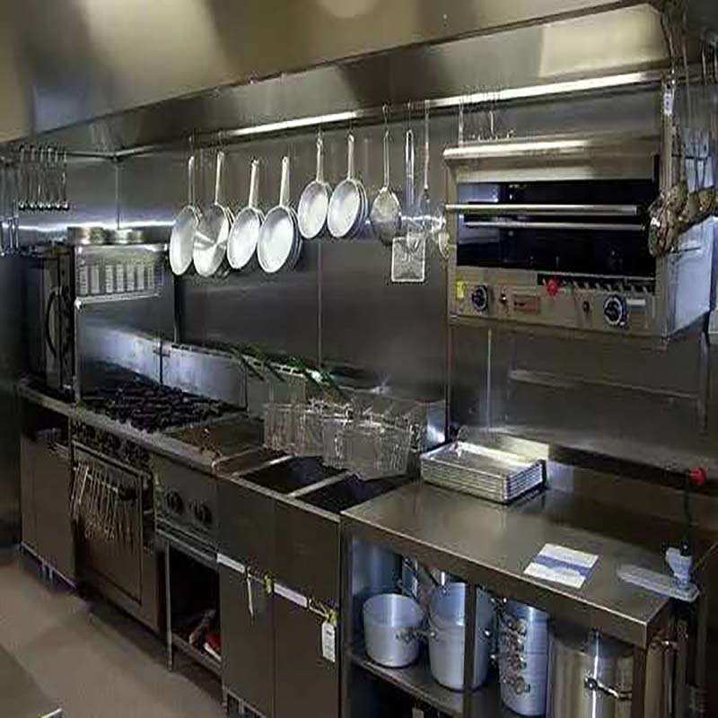 商用酒店设备 定制大食堂厨房设备304不锈钢厨具炉灶通风管道