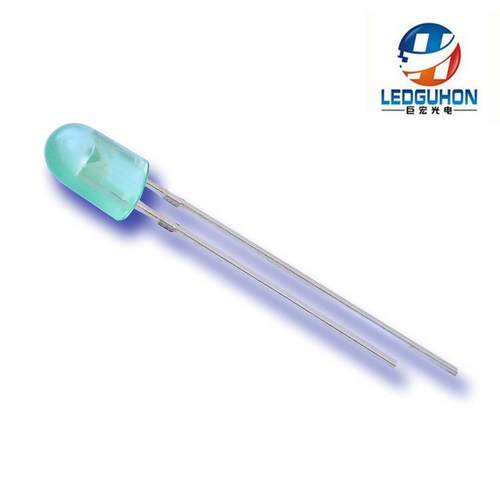 546椭圆绿发绿LED发光二极管 长脚无卡高亮直插式LED灯珠 546灯珠