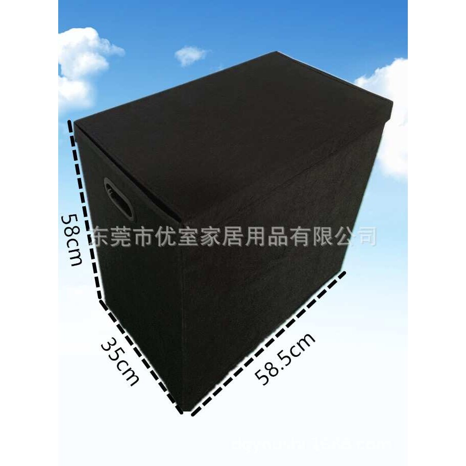 亚马逊热销带盖双格无纺布可折叠脏衣收纳筒换洗衣物分类收纳箱