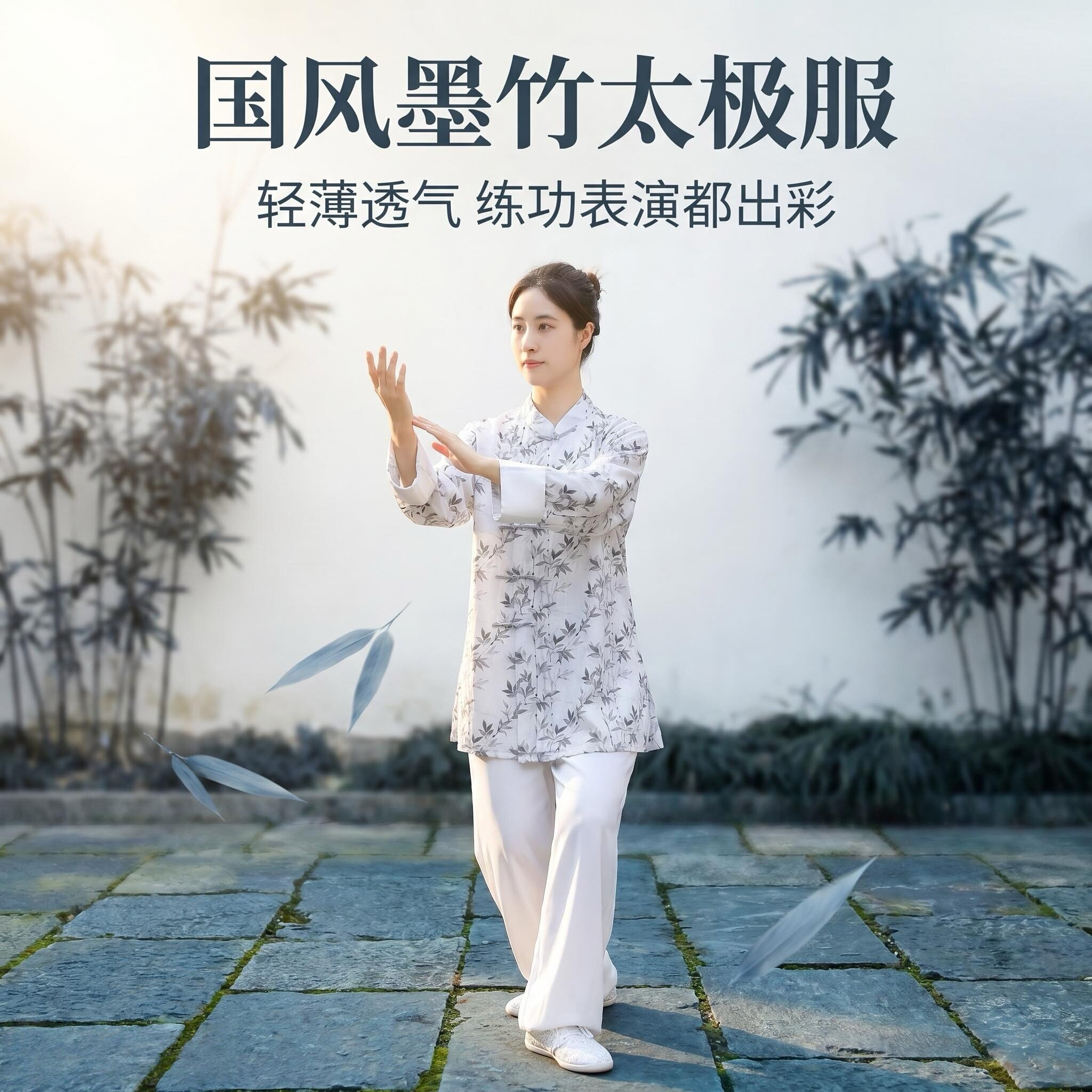 高端墨竹太极服女款新款图片