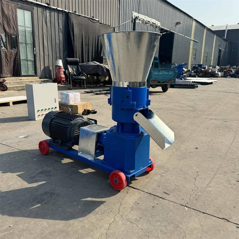 160型3个压辊饲料颗粒机电动小型养殖饲料造粒机麸皮粮食颗粒机