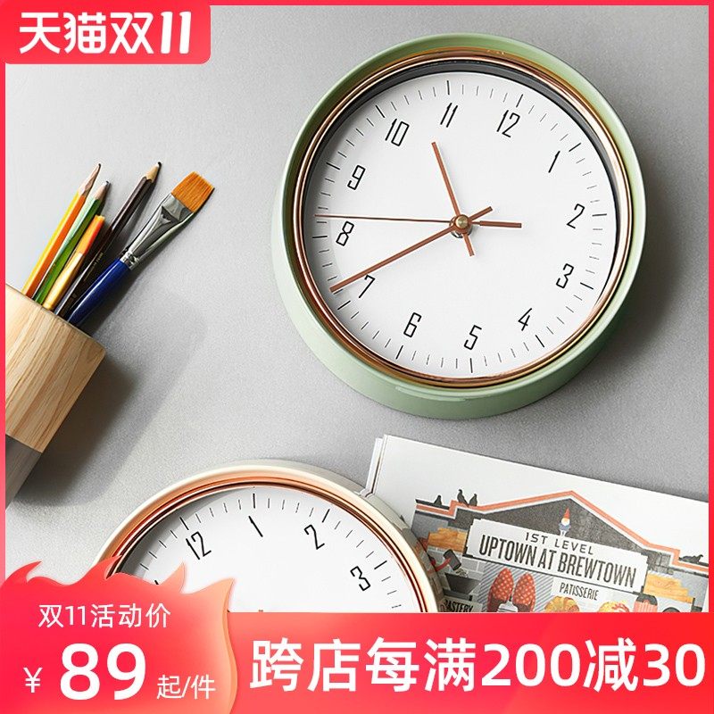 MJK钟表创意i轻奢静音挂钟客厅家用简约挂表石英钟挂墙时钟免打孔