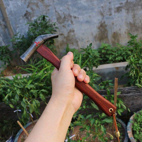 DC锤丸钉日式55手柄锤头S箱屋木工起槌玩E檀木高碳锤钢羊角锤把