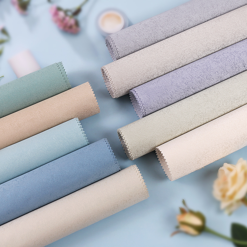 2022无缝墙布全屋现代简约高精B密壁布高级感客厅卧室奶咖米黄背