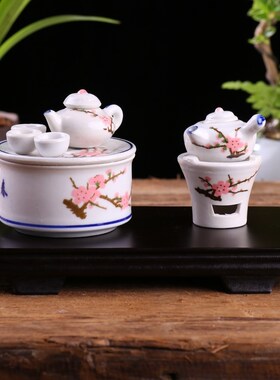 儿童茶壶具过家家玩瓷器 石湾公C仔中式陶瓷工艺品 新款摆设包邮