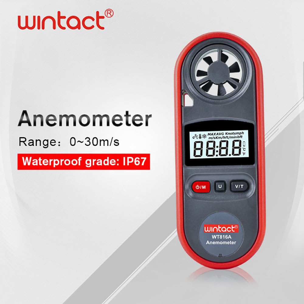 汇天益WT816A迷你便携数字风速仪风速计风速风温测量仪Anemometer