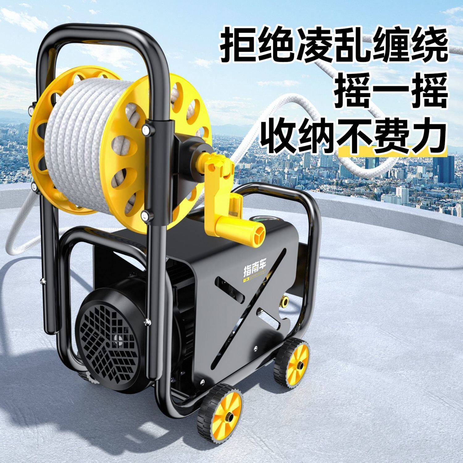 指南车高压洗车机水泵家用新款220V大功率清洗刷车水枪力洗地
