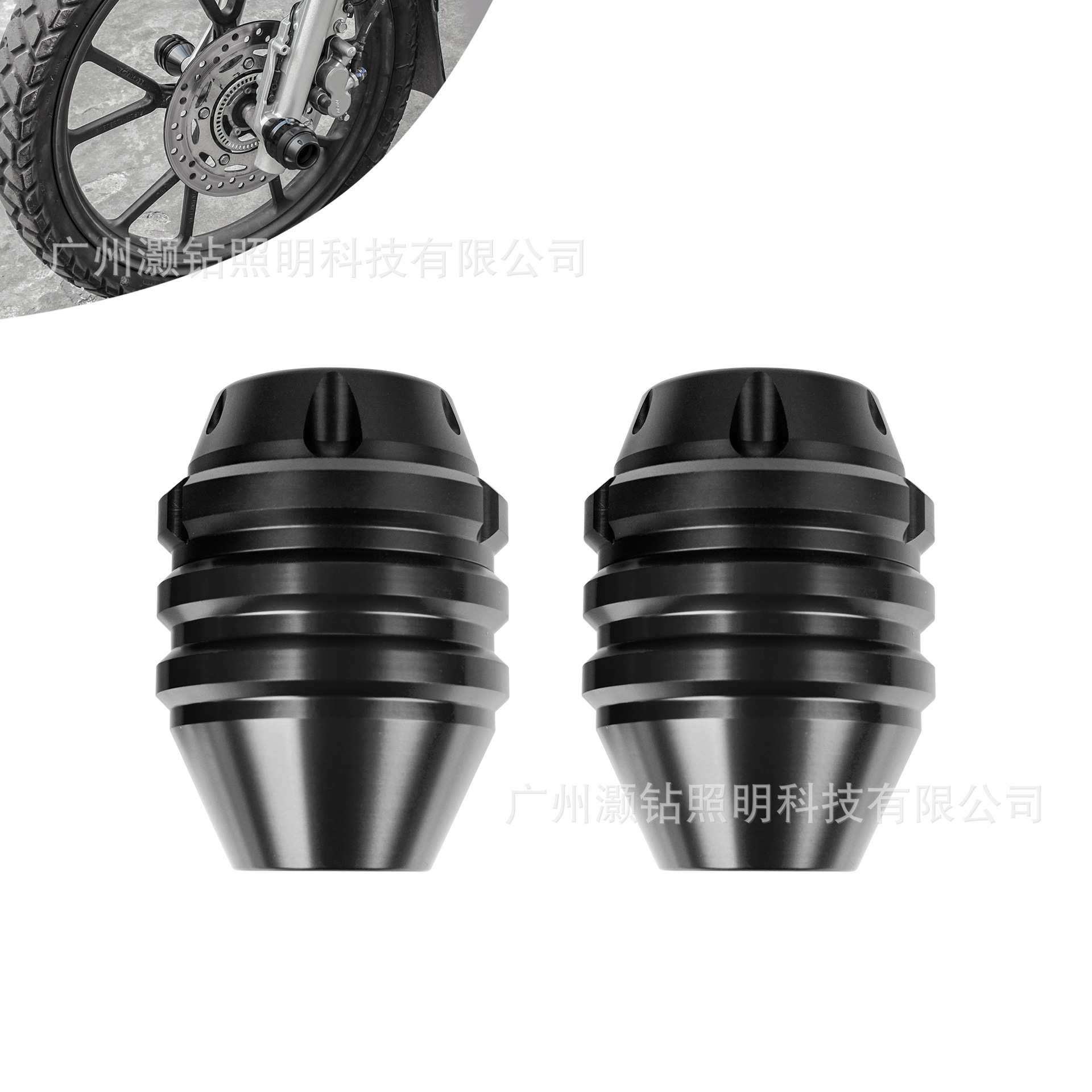 适用本田幼兽CC110CROSSCUB前轮防摔球 改装保护杠防摔球防摔棒