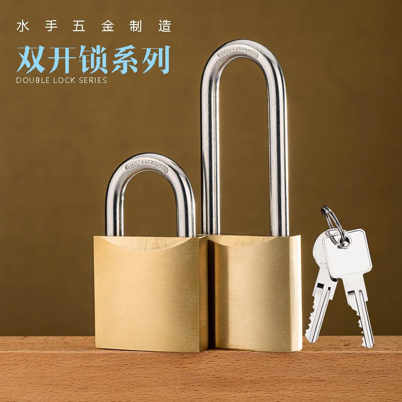 双开锁铜挂锁管理隔离锁安全挂锁铁路电厂二级管理挂锁通开锁厂家