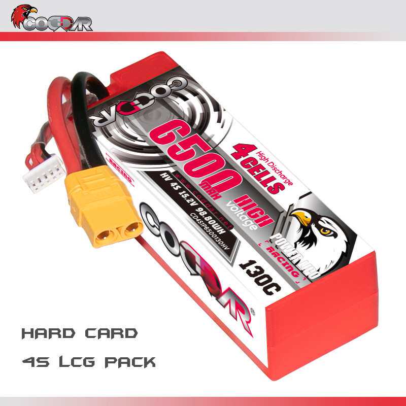 鹰氪CODDAR 6500mAh 4S 15.2V 130C RC大脚车电硬壳 高压锂电池HV