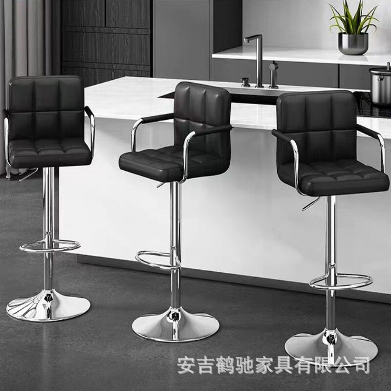 吧台椅升降简约现代高脚椅收银台椅子轻奢吧台椅子家用旋转吧台凳