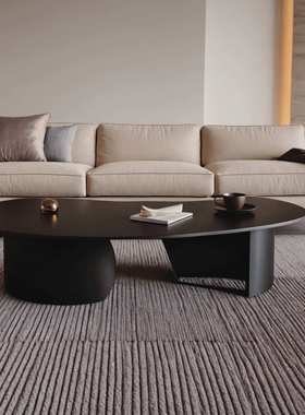 Alien coffee table 现代客厅家用茶桌 意式轻奢黑色异形岩板茶几