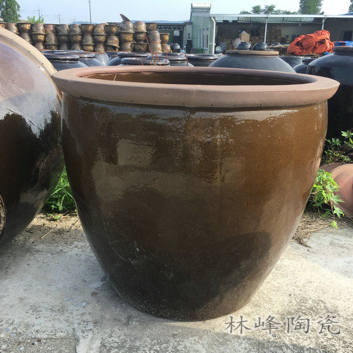 宜兴陶瓷民用缸 700/1000斤水粗陶酒缸 窖藏酿酒罐 鱼缸 荷花缸